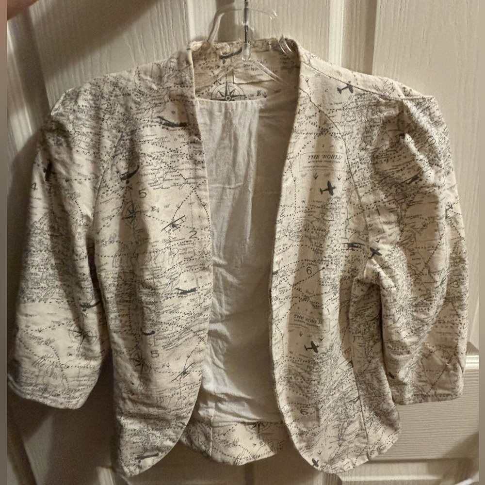 Body bag by Jude travel theme cute crop blazer